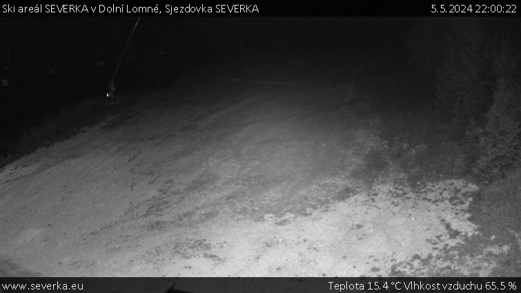 Ski areál SEVERKA v Dolní Lomné - Sjezdovka SEVERKA - 5.5.2024 v 22:00