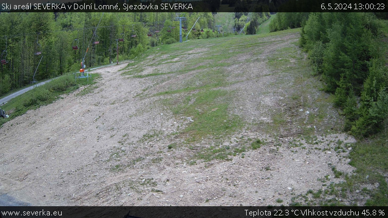 Ski areál SEVERKA v Dolní Lomné - Sjezdovka SEVERKA - 6.5.2024 v 13:00
