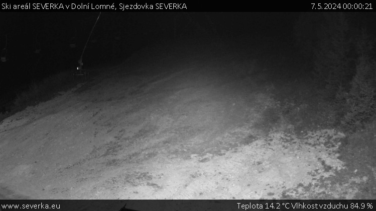 Ski areál SEVERKA v Dolní Lomné - Sjezdovka SEVERKA - 7.5.2024 v 00:00