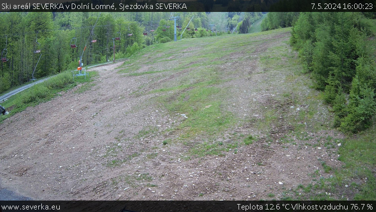 Ski areál SEVERKA v Dolní Lomné - Sjezdovka SEVERKA - 7.5.2024 v 16:00