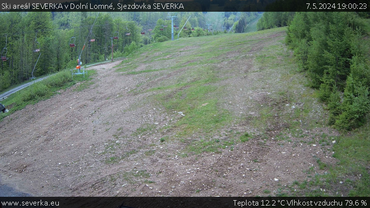 Ski areál SEVERKA v Dolní Lomné - Sjezdovka SEVERKA - 7.5.2024 v 19:00