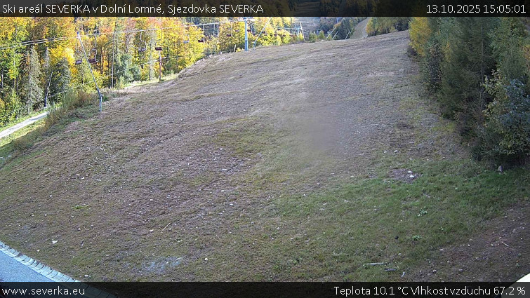 Ski areál SEVERKA v Dolní Lomné - Sjezdovka SEVERKA - 13.10.2025 v 15:05 Ski areál SEVERKA v Dolní Lomné - Sjezdovka SEVERKA - 13.10.2025 v 15:05
