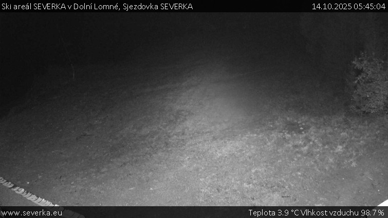 Ski areál SEVERKA v Dolní Lomné - Sjezdovka SEVERKA - 14.10.2025 v 05:45 Ski areál SEVERKA v Dolní Lomné - Sjezdovka SEVERKA - 14.10.2025 v 05:45