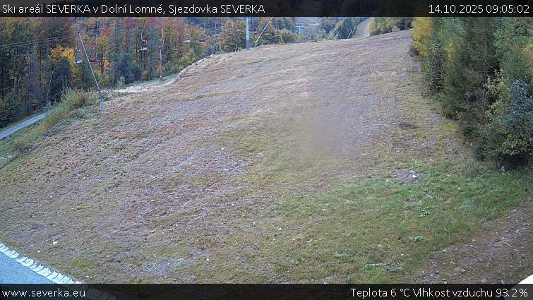 Ski areál SEVERKA v Dolní Lomné - Sjezdovka SEVERKA - 14.10.2025 v 09:05 Ski areál SEVERKA v Dolní Lomné - Sjezdovka SEVERKA - 14.10.2025 v 09:05