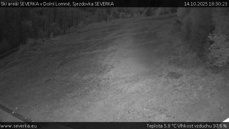 Ski areál SEVERKA v Dolní Lomné - Sjezdovka SEVERKA - 14.10.2025 v 18:30 Ski areál SEVERKA v Dolní Lomné - Sjezdovka SEVERKA - 14.10.2025 v 18:30