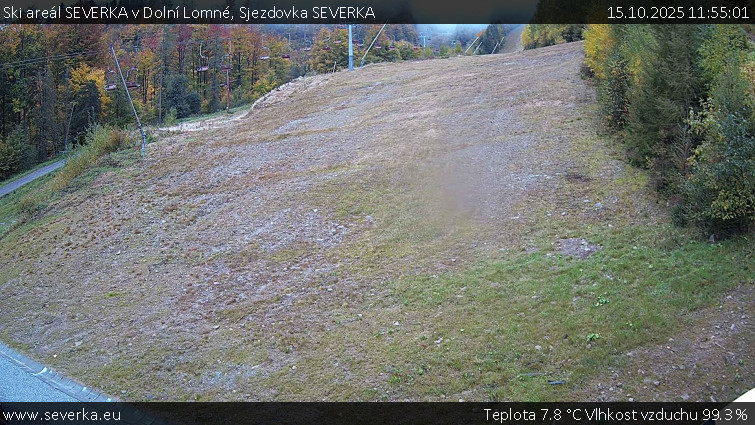 Ski areál SEVERKA v Dolní Lomné - Sjezdovka SEVERKA - 15.10.2025 v 11:55 Ski areál SEVERKA v Dolní Lomné - Sjezdovka SEVERKA - 15.10.2025 v 11:55