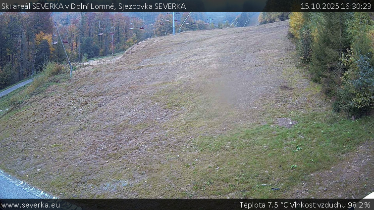 Ski areál SEVERKA v Dolní Lomné - Sjezdovka SEVERKA - 15.10.2025 v 16:30 Ski areál SEVERKA v Dolní Lomné - Sjezdovka SEVERKA - 15.10.2025 v 16:30