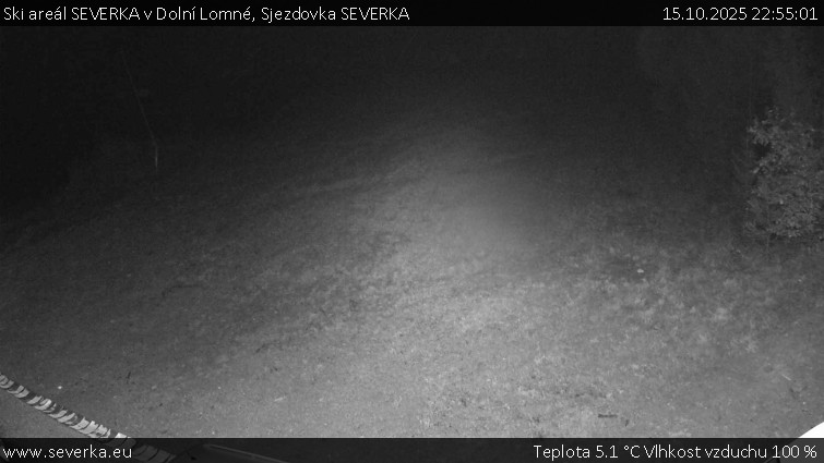 Ski areál SEVERKA v Dolní Lomné - Sjezdovka SEVERKA - 15.10.2025 v 22:55 Ski areál SEVERKA v Dolní Lomné - Sjezdovka SEVERKA - 15.10.2025 v 22:55