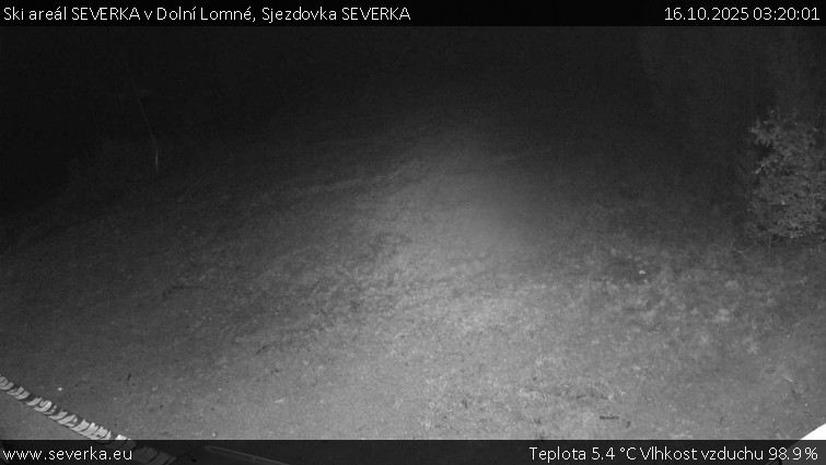 Ski areál SEVERKA v Dolní Lomné - Sjezdovka SEVERKA - 16.10.2025 v 03:20 Ski areál SEVERKA v Dolní Lomné - Sjezdovka SEVERKA - 16.10.2025 v 03:20