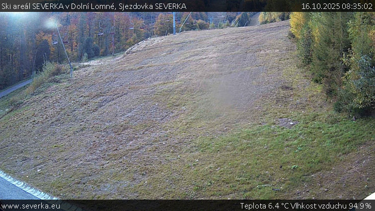 Ski areál SEVERKA v Dolní Lomné - Sjezdovka SEVERKA - 16.10.2025 v 08:35 Ski areál SEVERKA v Dolní Lomné - Sjezdovka SEVERKA - 16.10.2025 v 08:35