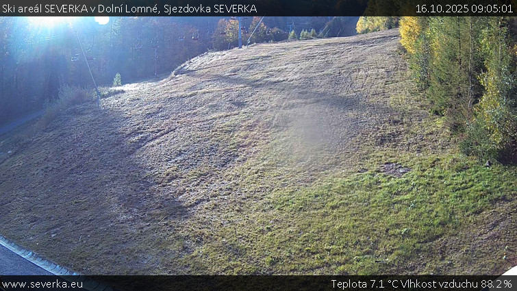 Ski areál SEVERKA v Dolní Lomné - Sjezdovka SEVERKA - 16.10.2025 v 09:05 Ski areál SEVERKA v Dolní Lomné - Sjezdovka SEVERKA - 16.10.2025 v 09:05