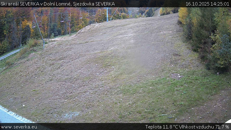 Ski areál SEVERKA v Dolní Lomné - Sjezdovka SEVERKA - 16.10.2025 v 14:25 Ski areál SEVERKA v Dolní Lomné - Sjezdovka SEVERKA - 16.10.2025 v 14:25