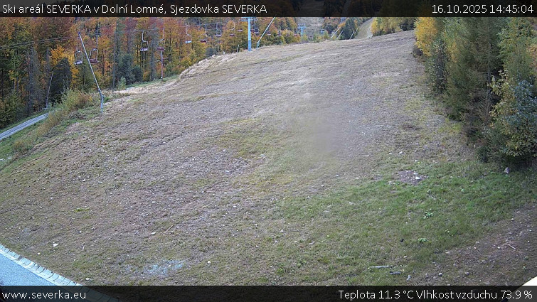 Ski areál SEVERKA v Dolní Lomné - Sjezdovka SEVERKA - 16.10.2025 v 14:45 Ski areál SEVERKA v Dolní Lomné - Sjezdovka SEVERKA - 16.10.2025 v 14:45