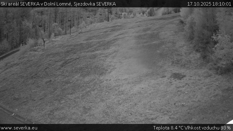 Ski areál SEVERKA v Dolní Lomné - Sjezdovka SEVERKA - 17.10.2025 v 18:10 Ski areál SEVERKA v Dolní Lomné - Sjezdovka SEVERKA - 17.10.2025 v 18:10