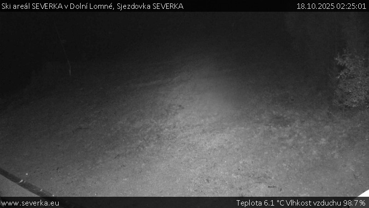 Ski areál SEVERKA v Dolní Lomné - Sjezdovka SEVERKA - 18.10.2025 v 02:25 Ski areál SEVERKA v Dolní Lomné - Sjezdovka SEVERKA - 18.10.2025 v 02:25