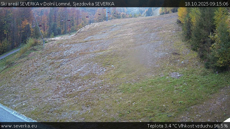 Ski areál SEVERKA v Dolní Lomné - Sjezdovka SEVERKA - 18.10.2025 v 09:15 Ski areál SEVERKA v Dolní Lomné - Sjezdovka SEVERKA - 18.10.2025 v 09:15
