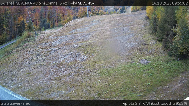 Ski areál SEVERKA v Dolní Lomné - Sjezdovka SEVERKA - 18.10.2025 v 09:55 Ski areál SEVERKA v Dolní Lomné - Sjezdovka SEVERKA - 18.10.2025 v 09:55