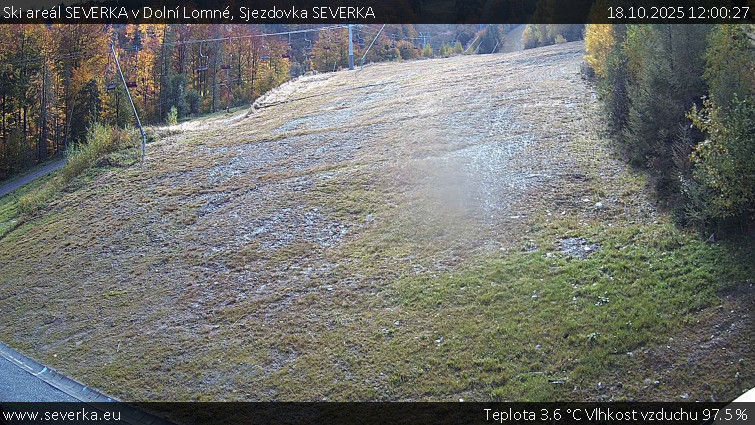 Ski areál SEVERKA v Dolní Lomné - Sjezdovka SEVERKA - 18.10.2025 v 12:00 Ski areál SEVERKA v Dolní Lomné - Sjezdovka SEVERKA - 18.10.2025 v 12:00