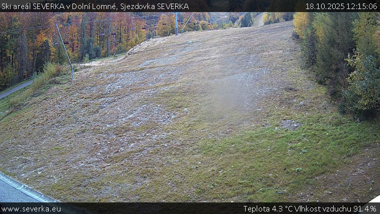 Ski areál SEVERKA v Dolní Lomné - Sjezdovka SEVERKA - 18.10.2025 v 12:15 Ski areál SEVERKA v Dolní Lomné - Sjezdovka SEVERKA - 18.10.2025 v 12:15