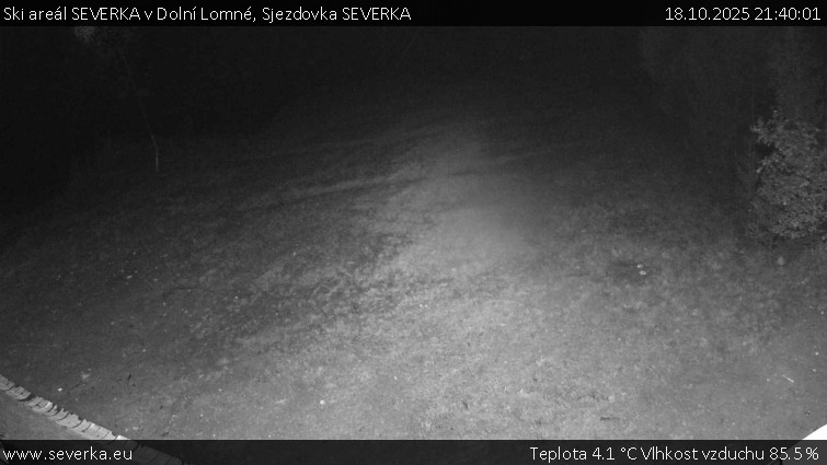 Ski areál SEVERKA v Dolní Lomné - Sjezdovka SEVERKA - 18.10.2025 v 21:40 Ski areál SEVERKA v Dolní Lomné - Sjezdovka SEVERKA - 18.10.2025 v 21:40
