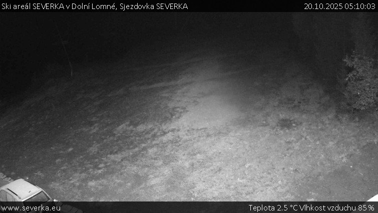 Ski areál SEVERKA v Dolní Lomné - Sjezdovka SEVERKA - 20.10.2025 v 05:10 Ski areál SEVERKA v Dolní Lomné - Sjezdovka SEVERKA - 20.10.2025 v 05:10