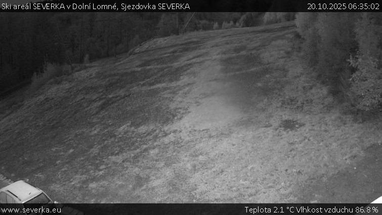 Ski areál SEVERKA v Dolní Lomné - Sjezdovka SEVERKA - 20.10.2025 v 06:35 Ski areál SEVERKA v Dolní Lomné - Sjezdovka SEVERKA - 20.10.2025 v 06:35