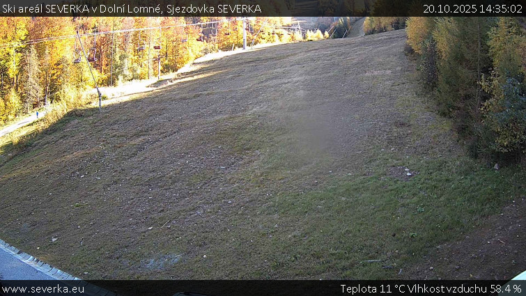 Ski areál SEVERKA v Dolní Lomné - Sjezdovka SEVERKA - 20.10.2025 v 14:35 Ski areál SEVERKA v Dolní Lomné - Sjezdovka SEVERKA - 20.10.2025 v 14:35