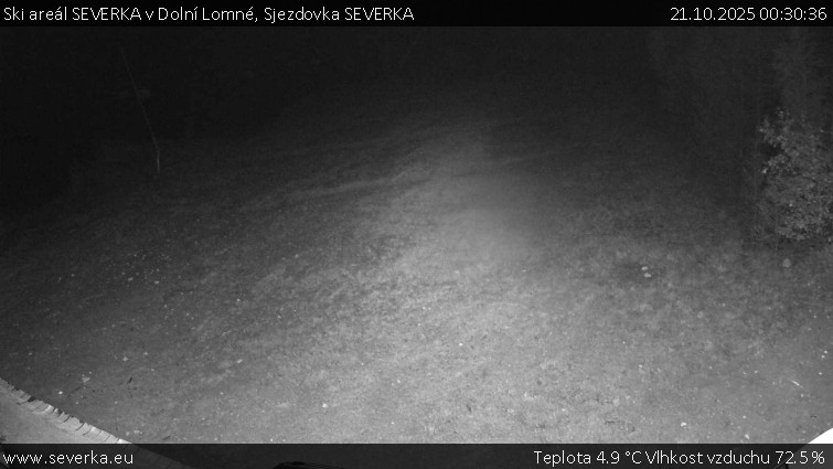 Ski areál SEVERKA v Dolní Lomné - Sjezdovka SEVERKA - 21.10.2025 v 00:30 Ski areál SEVERKA v Dolní Lomné - Sjezdovka SEVERKA - 21.10.2025 v 00:30