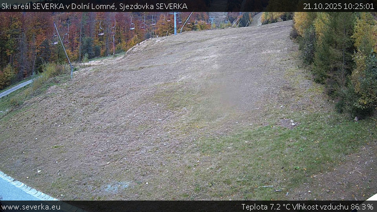 Ski areál SEVERKA v Dolní Lomné - Sjezdovka SEVERKA - 21.10.2025 v 10:25 Ski areál SEVERKA v Dolní Lomné - Sjezdovka SEVERKA - 21.10.2025 v 10:25