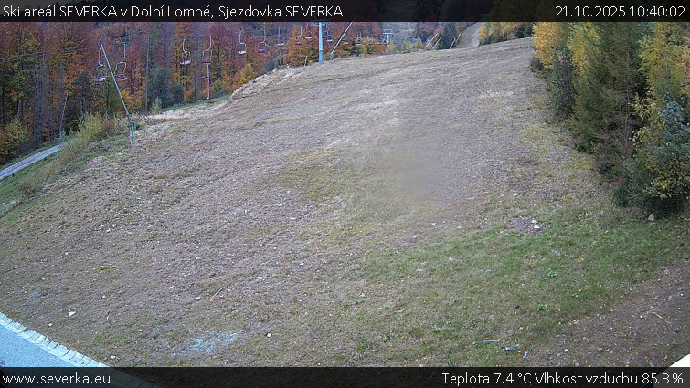 Ski areál SEVERKA v Dolní Lomné - Sjezdovka SEVERKA - 21.10.2025 v 10:40 Ski areál SEVERKA v Dolní Lomné - Sjezdovka SEVERKA - 21.10.2025 v 10:40