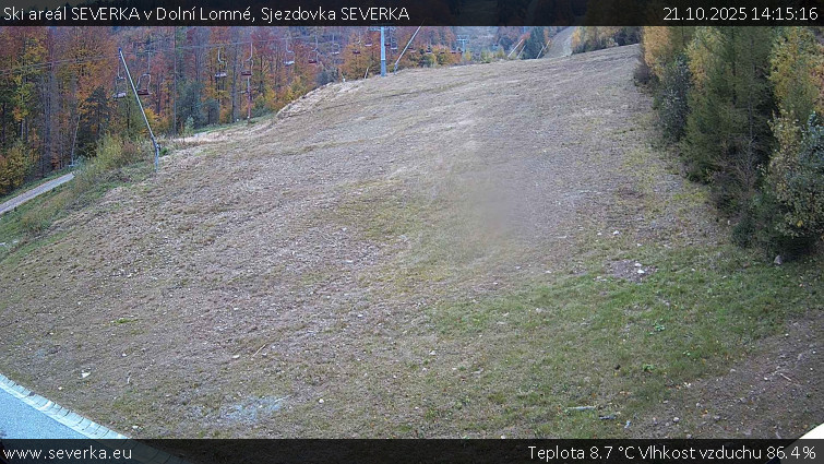 Ski areál SEVERKA v Dolní Lomné - Sjezdovka SEVERKA - 21.10.2025 v 14:15 Ski areál SEVERKA v Dolní Lomné - Sjezdovka SEVERKA - 21.10.2025 v 14:15