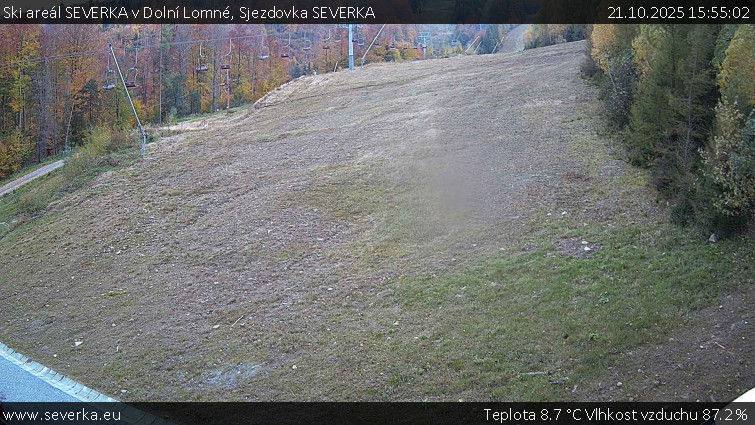 Ski areál SEVERKA v Dolní Lomné - Sjezdovka SEVERKA - 21.10.2025 v 15:55 Ski areál SEVERKA v Dolní Lomné - Sjezdovka SEVERKA - 21.10.2025 v 15:55
