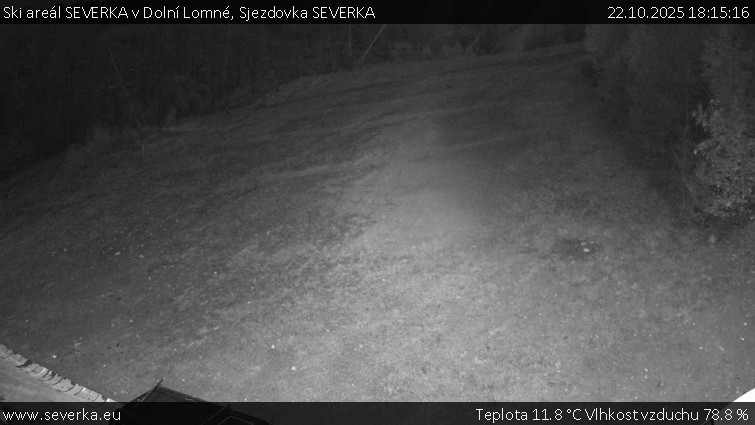 Ski areál SEVERKA v Dolní Lomné - Sjezdovka SEVERKA - 22.10.2025 v 18:15 Ski areál SEVERKA v Dolní Lomné - Sjezdovka SEVERKA - 22.10.2025 v 18:15