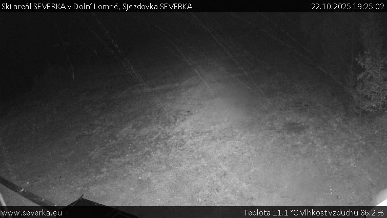 Ski areál SEVERKA v Dolní Lomné - Sjezdovka SEVERKA - 22.10.2025 v 19:25 Ski areál SEVERKA v Dolní Lomné - Sjezdovka SEVERKA - 22.10.2025 v 19:25