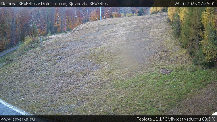 Ski areál SEVERKA v Dolní Lomné - Sjezdovka SEVERKA - 23.10.2025 v 07:55 Ski areál SEVERKA v Dolní Lomné - Sjezdovka SEVERKA - 23.10.2025 v 07:55