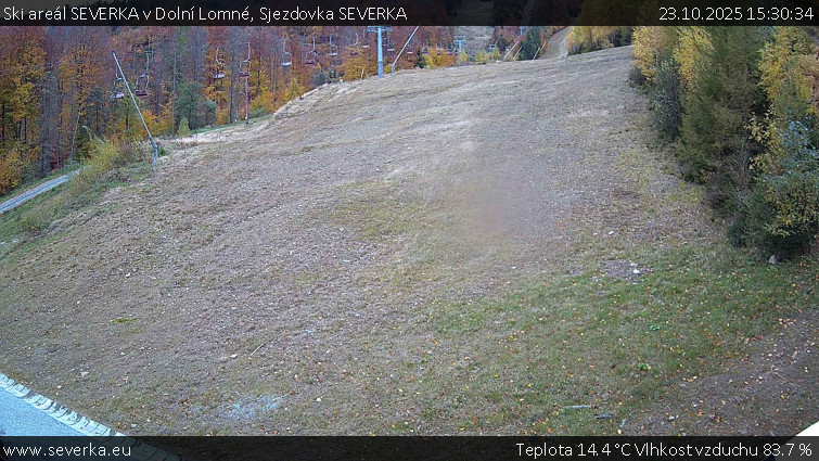 Ski areál SEVERKA v Dolní Lomné - Sjezdovka SEVERKA - 23.10.2025 v 15:30 Ski areál SEVERKA v Dolní Lomné - Sjezdovka SEVERKA - 23.10.2025 v 15:30