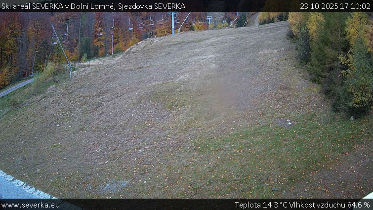 Ski areál SEVERKA v Dolní Lomné - Sjezdovka SEVERKA - 23.10.2025 v 17:10 Ski areál SEVERKA v Dolní Lomné - Sjezdovka SEVERKA - 23.10.2025 v 17:10