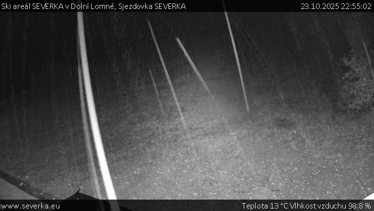 Ski areál SEVERKA v Dolní Lomné - Sjezdovka SEVERKA - 23.10.2025 v 22:55 Ski areál SEVERKA v Dolní Lomné - Sjezdovka SEVERKA - 23.10.2025 v 22:55