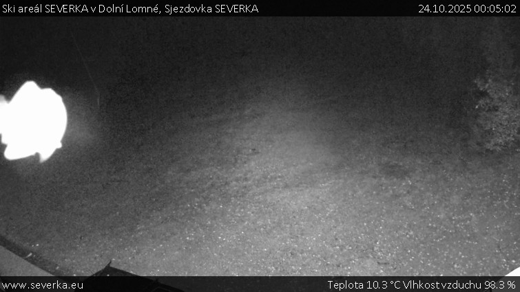 Ski areál SEVERKA v Dolní Lomné - Sjezdovka SEVERKA - 24.10.2025 v 00:05 Ski areál SEVERKA v Dolní Lomné - Sjezdovka SEVERKA - 24.10.2025 v 00:05