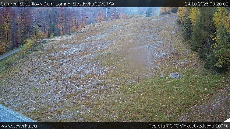 Ski areál SEVERKA v Dolní Lomné - Sjezdovka SEVERKA - 24.10.2025 v 09:20 Ski areál SEVERKA v Dolní Lomné - Sjezdovka SEVERKA - 24.10.2025 v 09:20