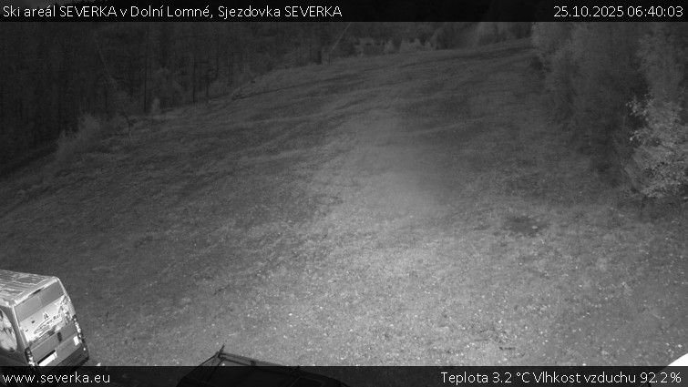 Ski areál SEVERKA v Dolní Lomné - Sjezdovka SEVERKA - 25.10.2025 v 06:40 Ski areál SEVERKA v Dolní Lomné - Sjezdovka SEVERKA - 25.10.2025 v 06:40