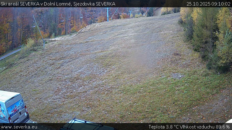 Ski areál SEVERKA v Dolní Lomné - Sjezdovka SEVERKA - 25.10.2025 v 09:10 Ski areál SEVERKA v Dolní Lomné - Sjezdovka SEVERKA - 25.10.2025 v 09:10