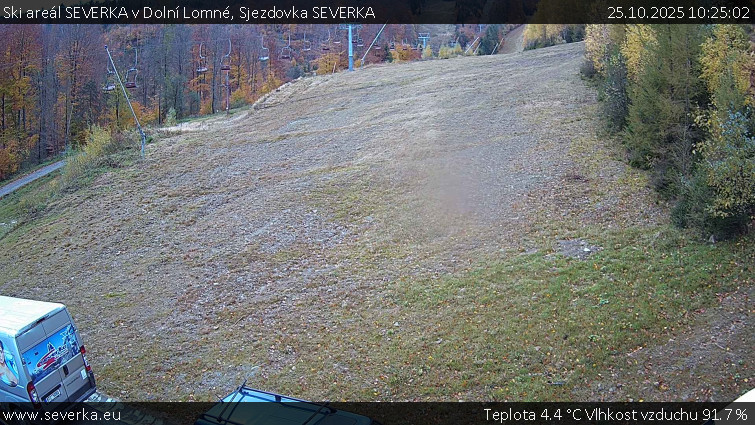 Ski areál SEVERKA v Dolní Lomné - Sjezdovka SEVERKA - 25.10.2025 v 10:25 Ski areál SEVERKA v Dolní Lomné - Sjezdovka SEVERKA - 25.10.2025 v 10:25