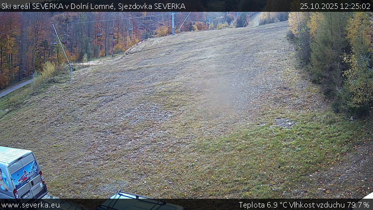 Ski areál SEVERKA v Dolní Lomné - Sjezdovka SEVERKA - 25.10.2025 v 12:25 Ski areál SEVERKA v Dolní Lomné - Sjezdovka SEVERKA - 25.10.2025 v 12:25
