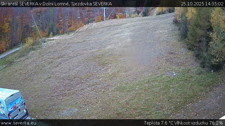 Ski areál SEVERKA v Dolní Lomné - Sjezdovka SEVERKA - 25.10.2025 v 14:35 Ski areál SEVERKA v Dolní Lomné - Sjezdovka SEVERKA - 25.10.2025 v 14:35