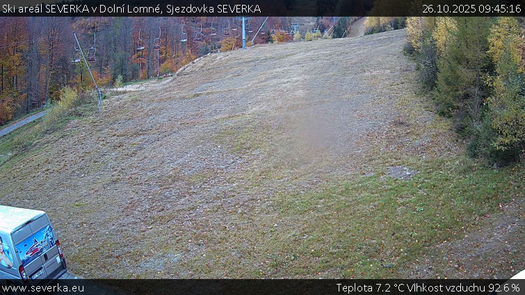 Ski areál SEVERKA v Dolní Lomné - Sjezdovka SEVERKA - 26.10.2025 v 09:45 Ski areál SEVERKA v Dolní Lomné - Sjezdovka SEVERKA - 26.10.2025 v 09:45