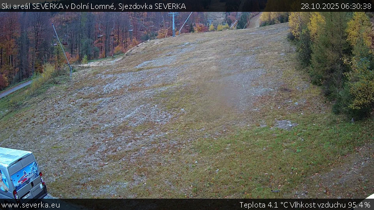 Ski areál SEVERKA v Dolní Lomné - Sjezdovka SEVERKA - 28.10.2025 v 06:30 Ski areál SEVERKA v Dolní Lomné - Sjezdovka SEVERKA - 28.10.2025 v 06:30