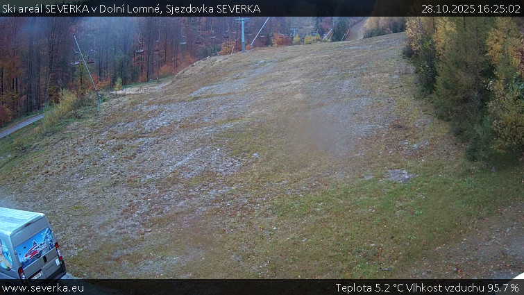Ski areál SEVERKA v Dolní Lomné - Sjezdovka SEVERKA - 28.10.2025 v 16:25 Ski areál SEVERKA v Dolní Lomné - Sjezdovka SEVERKA - 28.10.2025 v 16:25