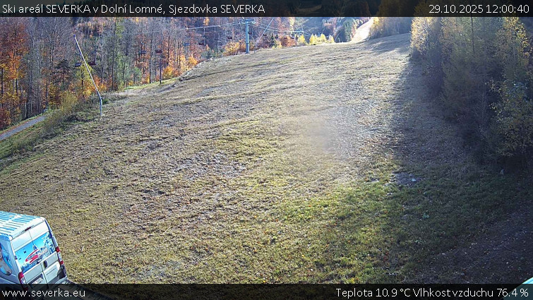 Ski areál SEVERKA v Dolní Lomné - Sjezdovka SEVERKA - 29.10.2025 v 12:00 Ski areál SEVERKA v Dolní Lomné - Sjezdovka SEVERKA - 29.10.2025 v 12:00