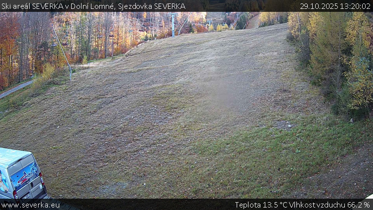 Ski areál SEVERKA v Dolní Lomné - Sjezdovka SEVERKA - 29.10.2025 v 13:20 Ski areál SEVERKA v Dolní Lomné - Sjezdovka SEVERKA - 29.10.2025 v 13:20